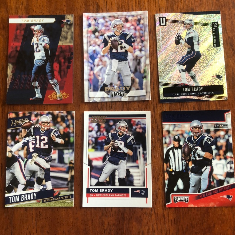 Lot (6) Tom Brady Cards
